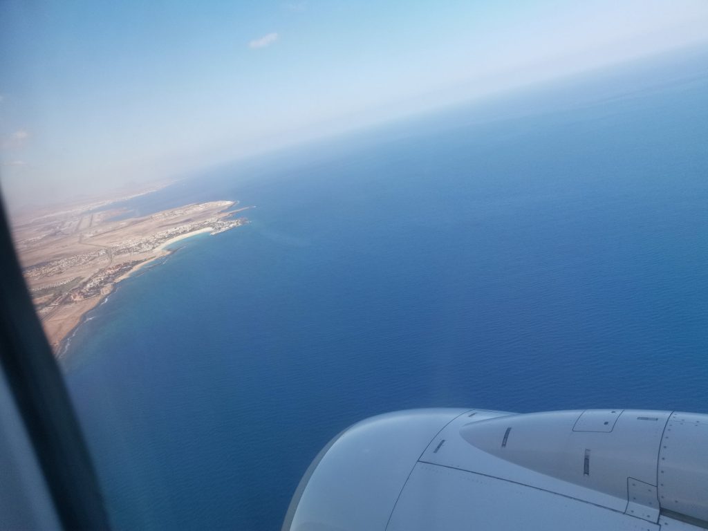 Landeanflug auf Fuerteventura